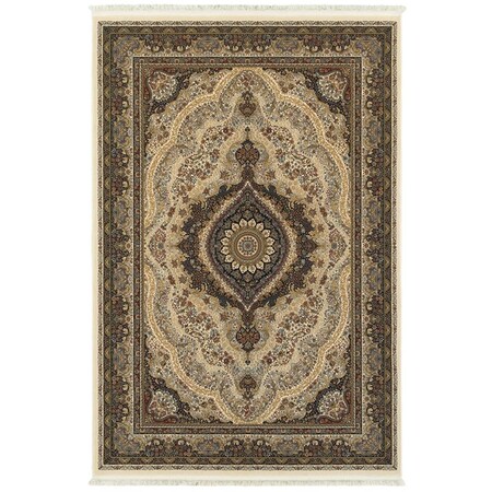 Oriental Weavers 3 Ft. 10 In. X 5 Ft. 5 In. Masterpiece Traditional Area Rug, Ivory M111W2117165ST